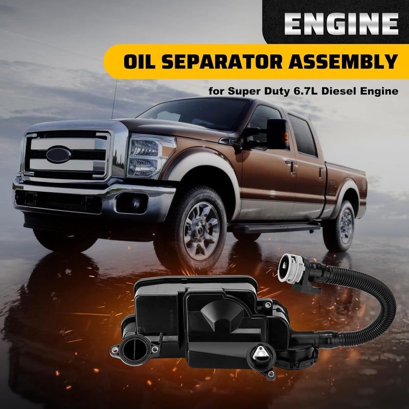 YEHERIT Store Engine Oil Separator Assembly Compatible with Ford F250 F350 F450 F550 2011 2012 2013 2014 2015 2016 Super Duty 6.7L Powerstroke Diesel PCV CCV Vent Valve Engine Crankcase Replace#DC3Z6A785C - Image 2